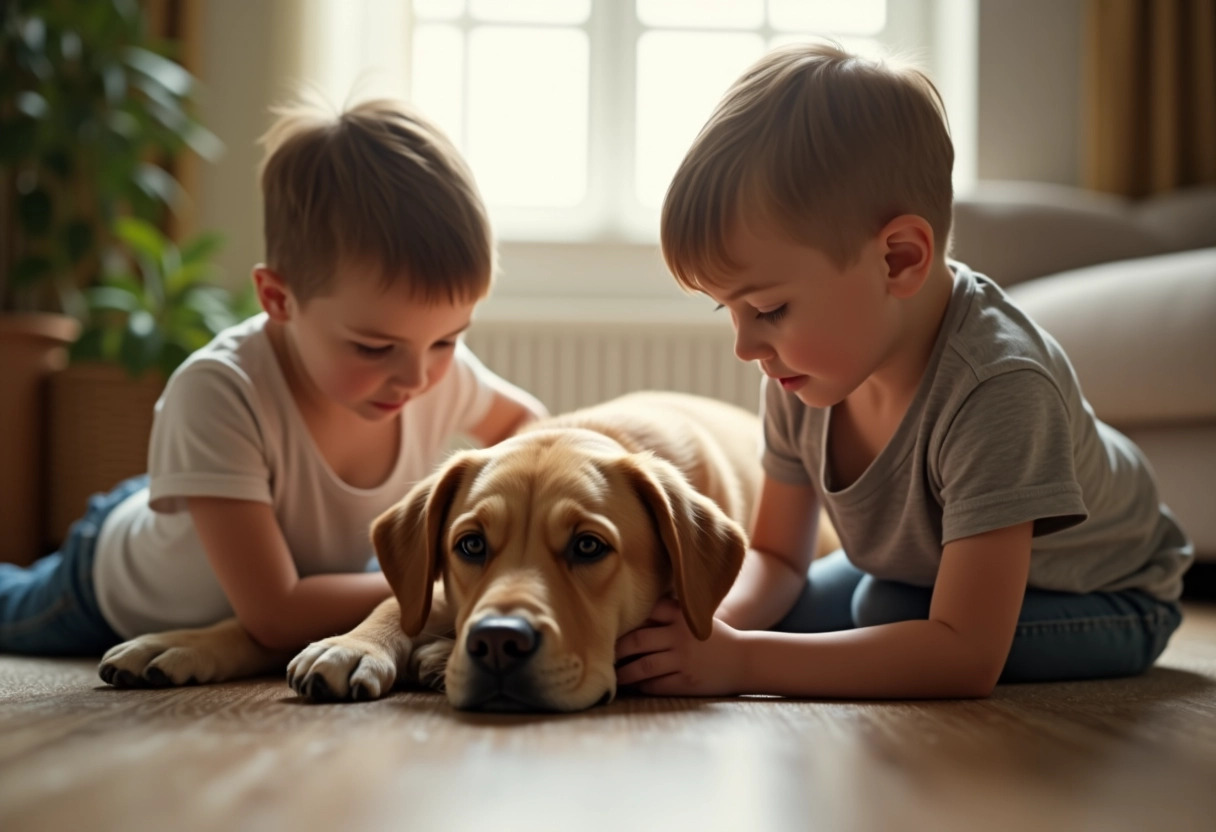 enfants  chien