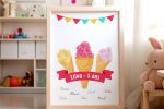 Arbre à empreintes anniversaire glace