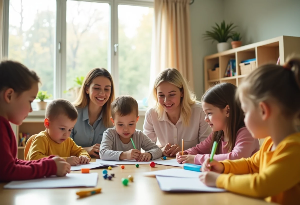 garde enfants en crèche