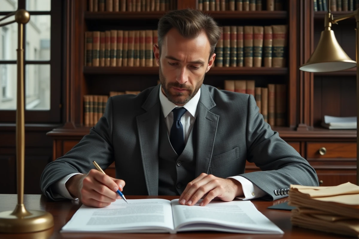 Avocat consultant des documents juridiques dans un bureau de droit français, dans le contexte d'une procédure liée à la protection de l'enfance et à l'article 375 du Code civil