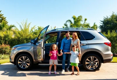 voiture familiale stationnée