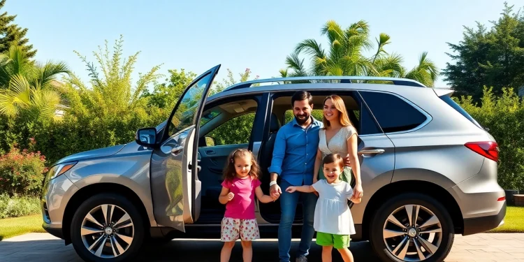 voiture familiale stationnée